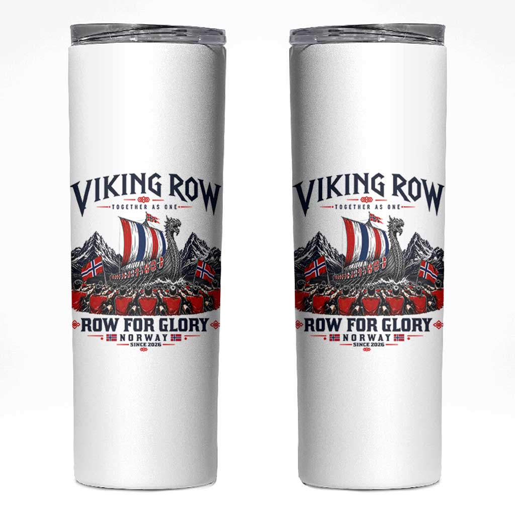 Viking Row Ro Ro Norway Norge Norwegian Flag Skinny Tumbler Row For Glory Norway Together As One Retro Football Fans