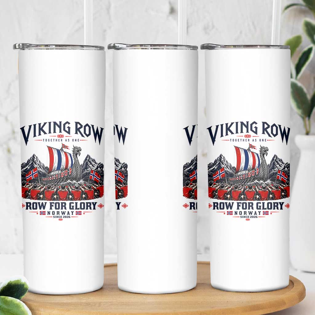 Viking Row Ro Ro Norway Norge Norwegian Flag Skinny Tumbler Row For Glory Norway Together As One Retro Football Fans