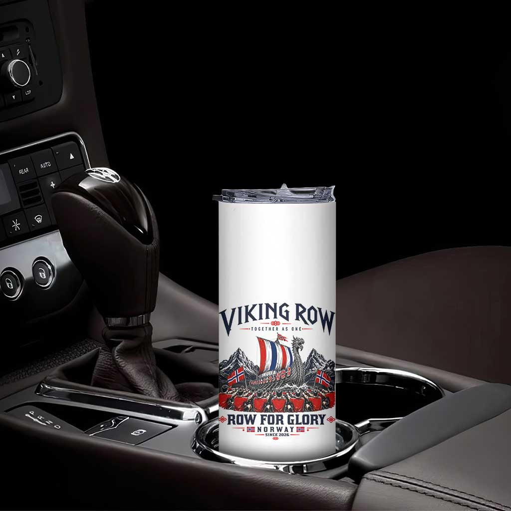 Viking Row Ro Ro Norway Norge Norwegian Flag Skinny Tumbler Row For Glory Norway Together As One Retro Football Fans