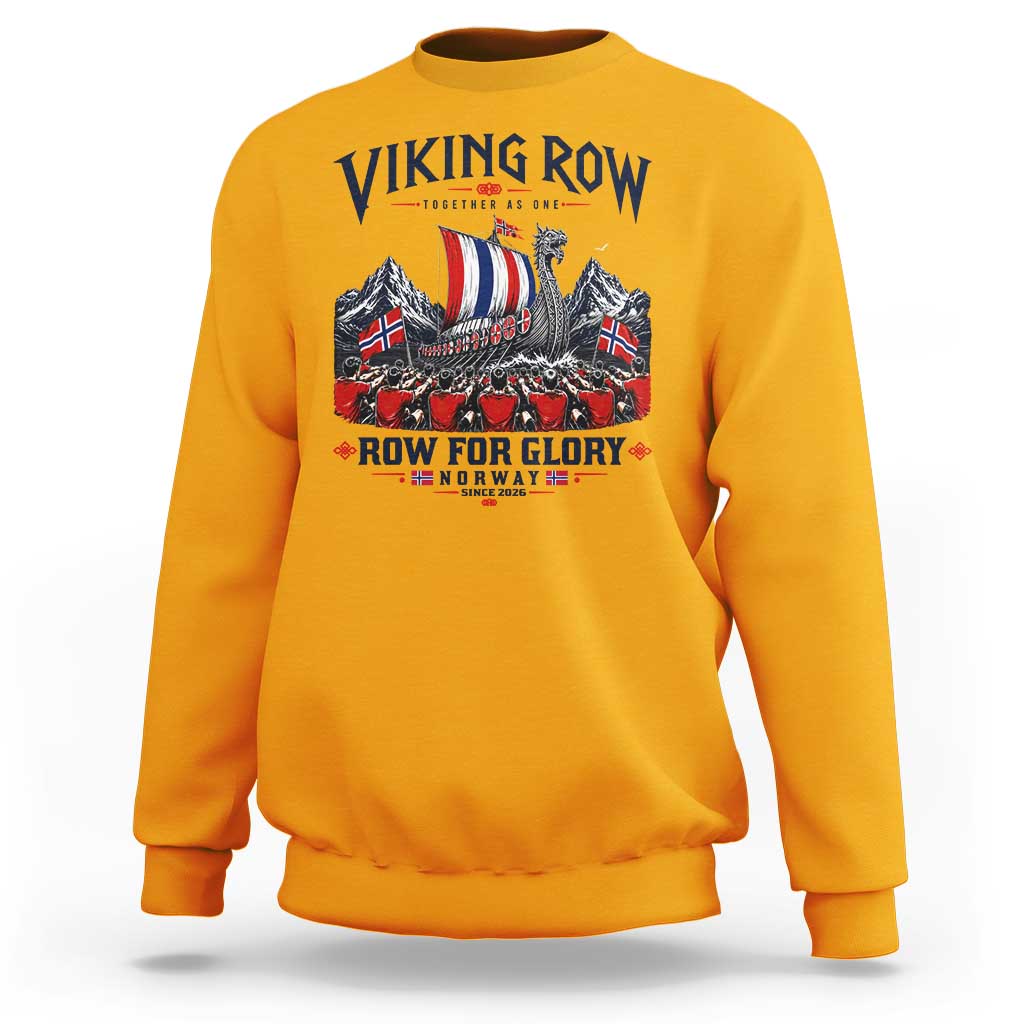 Viking Row Ro Ro Norway Norge Norwegian Flag Sweatshirt Row For Glory Norway Together As One Retro Football Fans