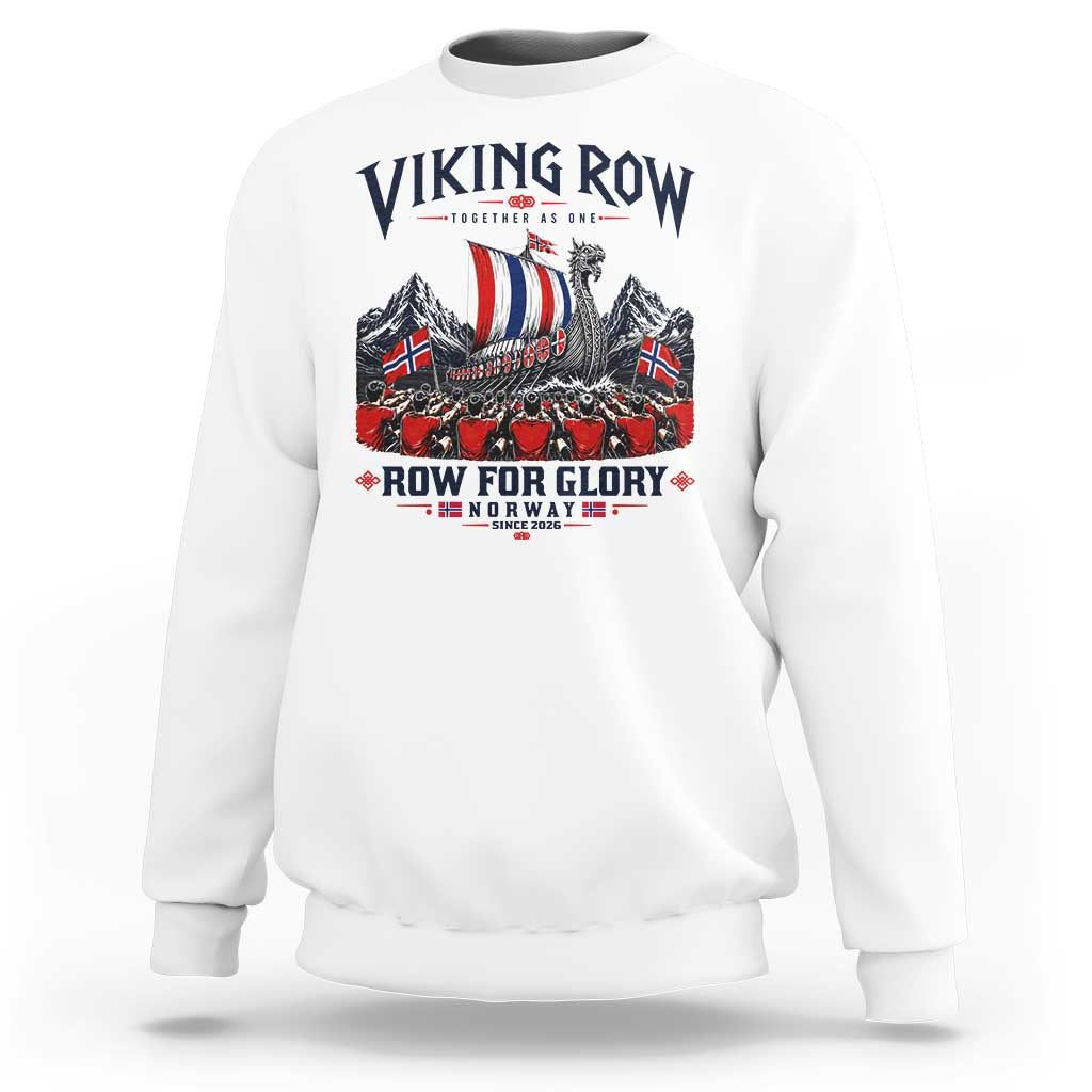 Viking Row Ro Ro Norway Norge Norwegian Flag Sweatshirt Row For Glory Norway Together As One Retro Football Fans