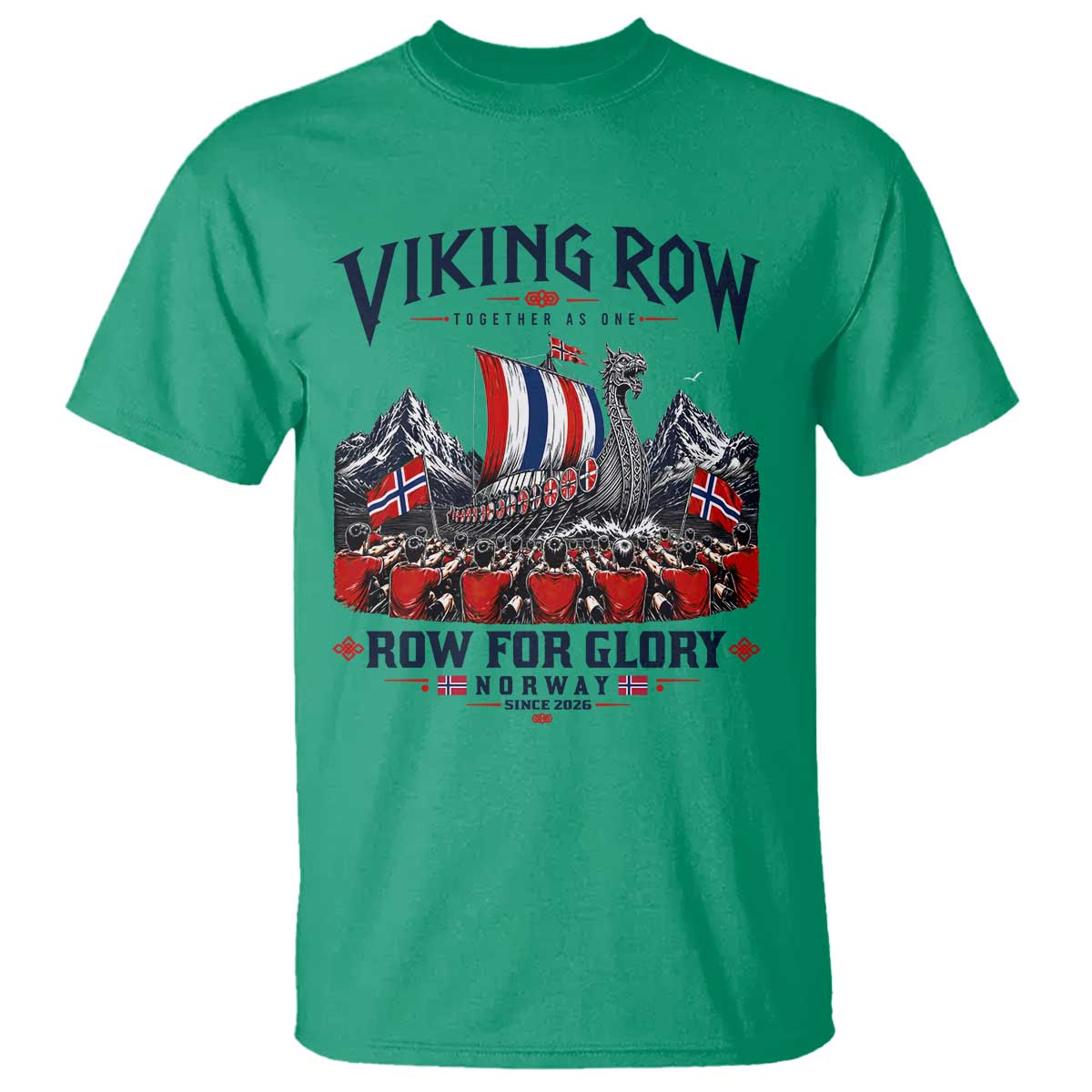 Viking Row Ro Ro Norway Norge Norwegian Flag T Shirt Row For Glory Norway Together As One Retro Football Fans