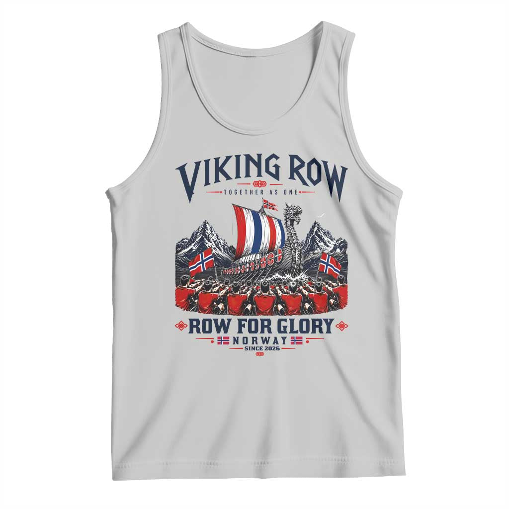 Viking Row Ro Ro Norway Norge Norwegian Flag Tank Top Row For Glory Norway Together As One Retro Football Fans