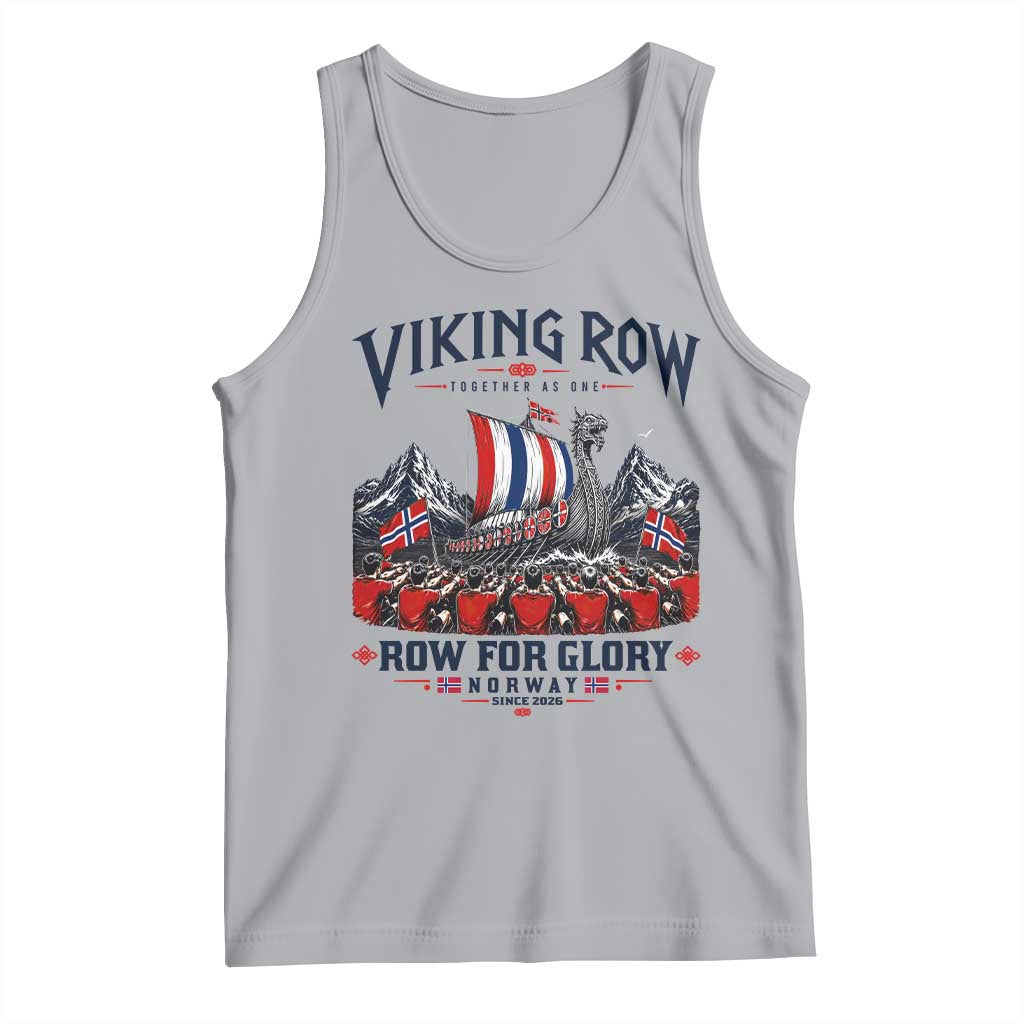 Viking Row Ro Ro Norway Norge Norwegian Flag Tank Top Row For Glory Norway Together As One Retro Football Fans