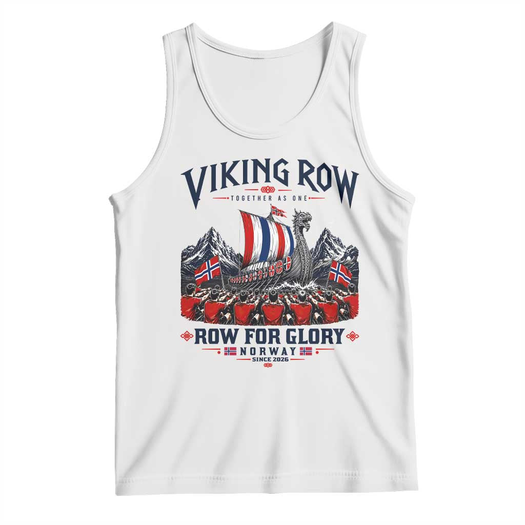 Viking Row Ro Ro Norway Norge Norwegian Flag Tank Top Row For Glory Norway Together As One Retro Football Fans