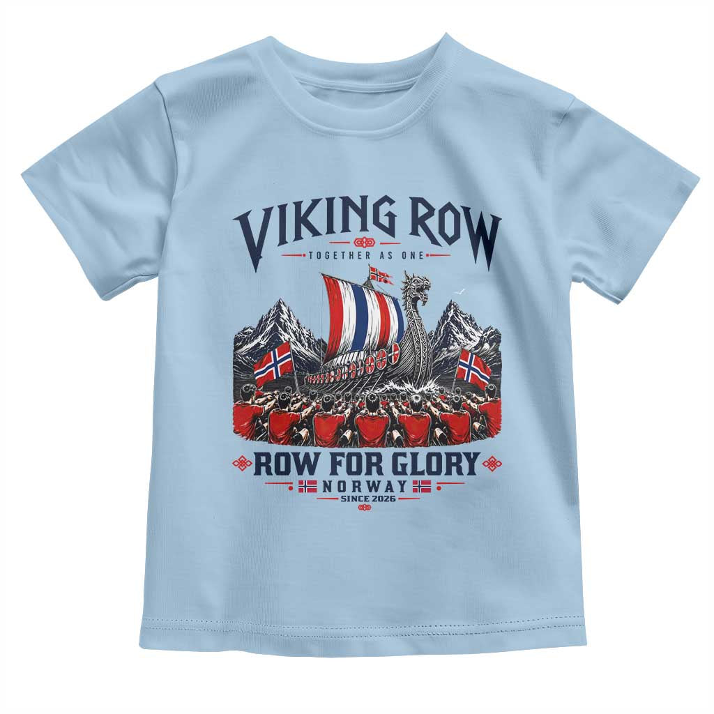 Viking Row Ro Ro Norway Norge Norwegian Flag Toddler T Shirt Row For Glory Norway Together As One Retro Football Fans
