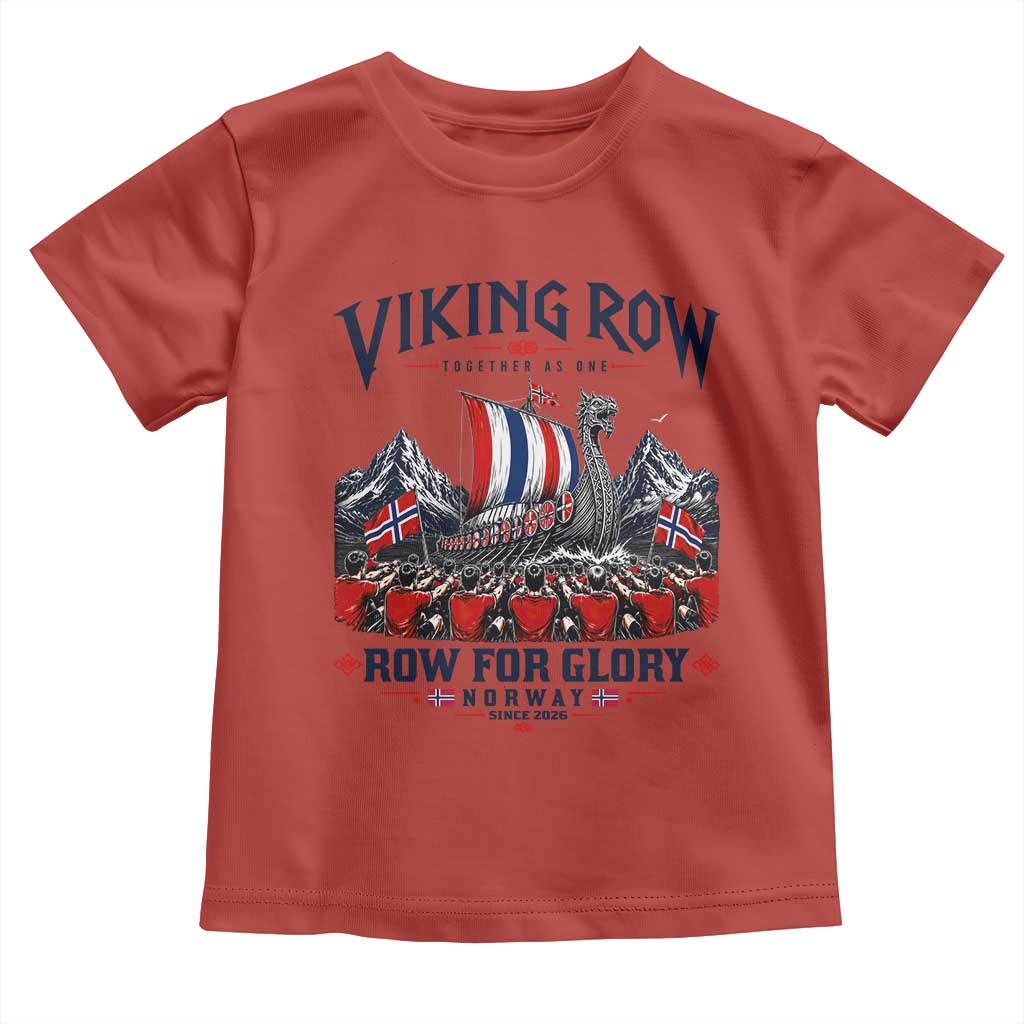 Viking Row Ro Ro Norway Norge Norwegian Flag Toddler T Shirt Row For Glory Norway Together As One Retro Football Fans