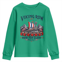 Viking Row Ro Ro Norway Norge Norwegian Flag Youth Sweatshirt Row For Glory Norway Together As One Retro Football Fans