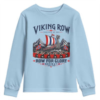 Viking Row Ro Ro Norway Norge Norwegian Flag Youth Sweatshirt Row For Glory Norway Together As One Retro Football Fans