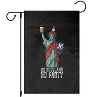 No Scotland No Party Funny Statue of Liberty Celebration Garden Flag Saltire Flag Glasgow Cone Scottish Football Fans