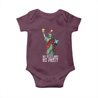 No Scotland No Party Funny Statue of Liberty Celebration Baby Onesie Saltire Flag Glasgow Cone Scottish Football Fans