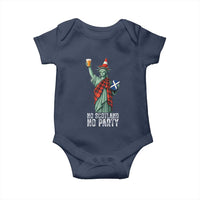 No Scotland No Party Funny Statue of Liberty Celebration Baby Onesie Saltire Flag Glasgow Cone Scottish Football Fans
