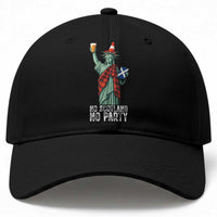 No Scotland No Party Funny Statue of Liberty Celebration Baseball Cap Saltire Flag Glasgow Cone Scottish Football Fans