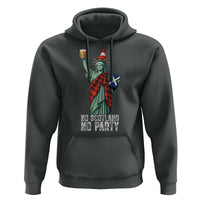 No Scotland No Party Funny Statue of Liberty Celebration Hoodie Saltire Flag Glasgow Cone Scottish Football Fans