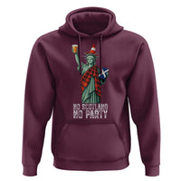 No Scotland No Party Funny Statue of Liberty Celebration Hoodie Saltire Flag Glasgow Cone Scottish Football Fans