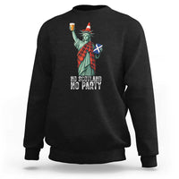 No Scotland No Party Funny Statue of Liberty Celebration Sweatshirt Saltire Flag Glasgow Cone Scottish Football Fans