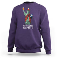 No Scotland No Party Funny Statue of Liberty Celebration Sweatshirt Saltire Flag Glasgow Cone Scottish Football Fans