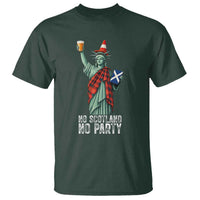 No Scotland No Party Funny Statue of Liberty Celebration T Shirt Saltire Flag Glasgow Cone Scottish Football Fans