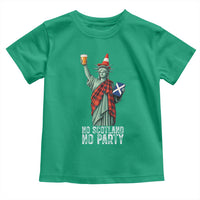 No Scotland No Party Funny Statue of Liberty Celebration Toddler T Shirt Saltire Flag Glasgow Cone Scottish Football Fans