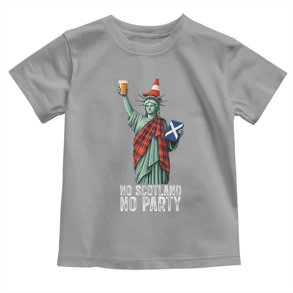 No Scotland No Party Funny Statue of Liberty Celebration Toddler T Shirt Saltire Flag Glasgow Cone Scottish Football Fans