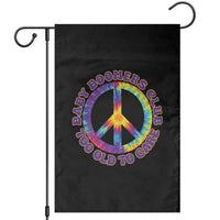 Baby Boomers Club Too Old To Care Retro Tie Dye Effect Printing Garden Flag Peace Sign Groovy 60s Hippie Humor Graphic
