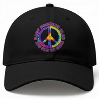 Baby Boomers Club Too Old To Care Retro Tie Dye Effect Printing Baseball Cap Peace Sign Groovy 60s Hippie Humor Graphic