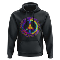 Baby Boomers Club Too Old To Care Retro Tie Dye Effect Printing Hoodie Peace Sign Groovy 60s Hippie Humor Graphic