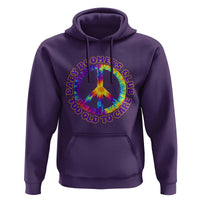 Baby Boomers Club Too Old To Care Retro Tie Dye Effect Printing Hoodie Peace Sign Groovy 60s Hippie Humor Graphic