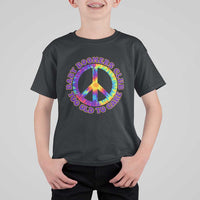 Baby Boomers Club Too Old To Care Retro Tie Dye Effect Printing T Shirt For Kid Peace Sign Groovy 60s Hippie Humor Graphic