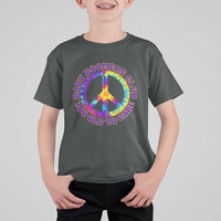 Baby Boomers Club Too Old To Care Retro Tie Dye Effect Printing T Shirt For Kid Peace Sign Groovy 60s Hippie Humor Graphic