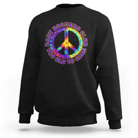 Baby Boomers Club Too Old To Care Retro Tie Dye Effect Printing Sweatshirt Peace Sign Groovy 60s Hippie Humor Graphic