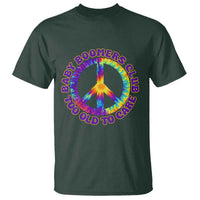 Baby Boomers Club Too Old To Care Retro Tie Dye Effect Printing T Shirt Peace Sign Groovy 60s Hippie Humor Graphic