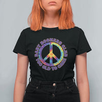 Baby Boomers Club Too Old To Care Retro Tie Dye Effect Printing T Shirt For Women Peace Sign Groovy 60s Hippie Humor Graphic