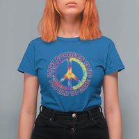 Baby Boomers Club Too Old To Care Retro Tie Dye Effect Printing T Shirt For Women Peace Sign Groovy 60s Hippie Humor Graphic