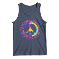 Baby Boomers Club Too Old To Care Retro Tie Dye Effect Printing Tank Top Peace Sign Groovy 60s Hippie Humor Graphic