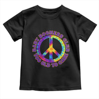 Baby Boomers Club Too Old To Care Retro Tie Dye Effect Printing Toddler T Shirt Peace Sign Groovy 60s Hippie Humor Graphic