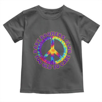 Baby Boomers Club Too Old To Care Retro Tie Dye Effect Printing Toddler T Shirt Peace Sign Groovy 60s Hippie Humor Graphic