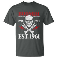 Funny Baby Boomer The Badass Generation T Shirt EST 1961 Birthday Gift Skull Rock On Graphic