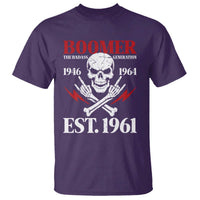 Funny Baby Boomer The Badass Generation T Shirt EST 1961 Birthday Gift Skull Rock On Graphic