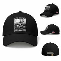 Legendary Baby Boomer Generation 1946 to 1964 Baseball Cap Vintage Rocker Classic Cars And Bikes Graphic