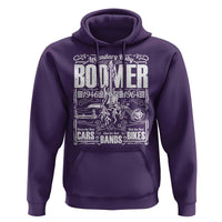 Legendary Baby Boomer Generation 1946 to 1964 Hoodie Vintage Rocker Classic Cars And Bikes Graphic