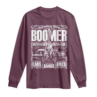 Legendary Baby Boomer Generation 1946 to 1964 Long Sleeve Shirt Vintage Rocker Classic Cars And Bikes Graphic