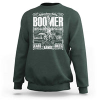 Legendary Baby Boomer Generation 1946 to 1964 Sweatshirt Vintage Rocker Classic Cars And Bikes Graphic