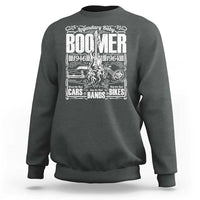 Legendary Baby Boomer Generation 1946 to 1964 Sweatshirt Vintage Rocker Classic Cars And Bikes Graphic