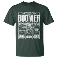 Legendary Baby Boomer Generation 1946 to 1964 T Shirt Vintage Rocker Classic Cars And Bikes Graphic