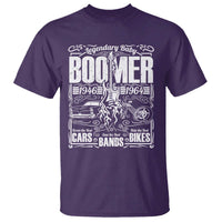Legendary Baby Boomer Generation 1946 to 1964 T Shirt Vintage Rocker Classic Cars And Bikes Graphic