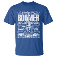 Legendary Baby Boomer Generation 1946 to 1964 T Shirt Vintage Rocker Classic Cars And Bikes Graphic