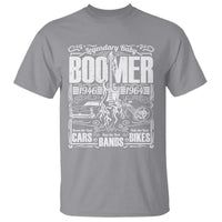 Legendary Baby Boomer Generation 1946 to 1964 T Shirt Vintage Rocker Classic Cars And Bikes Graphic