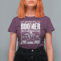 Legendary Baby Boomer Generation 1946 to 1964 T Shirt For Women Vintage Rocker Classic Cars And Bikes Graphic