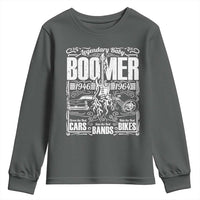 Legendary Baby Boomer Generation 1946 to 1964 Youth Sweatshirt Vintage Rocker Classic Cars And Bikes Graphic